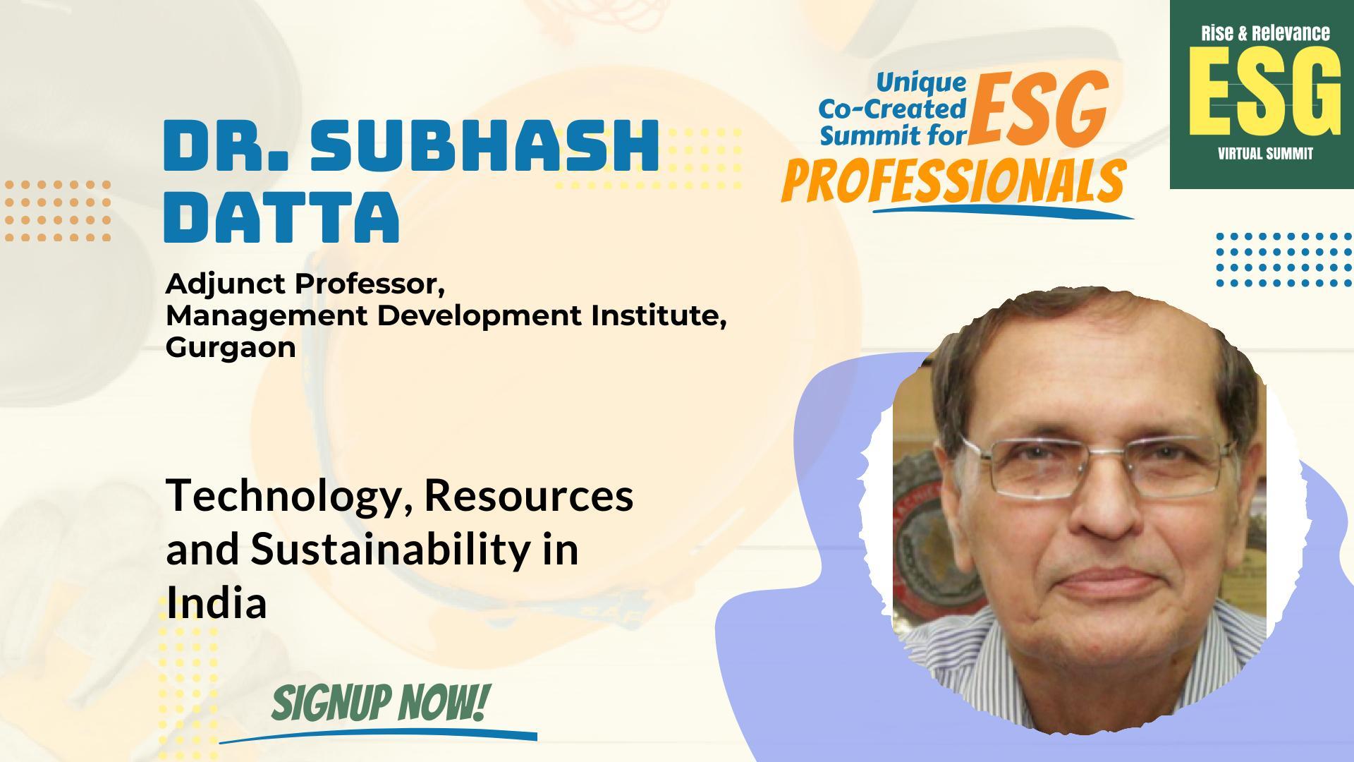Technology, Resources and Sustainability in India