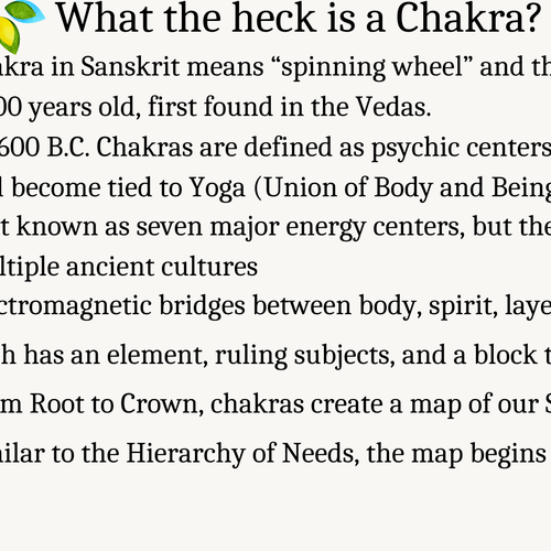 Chakra Basics