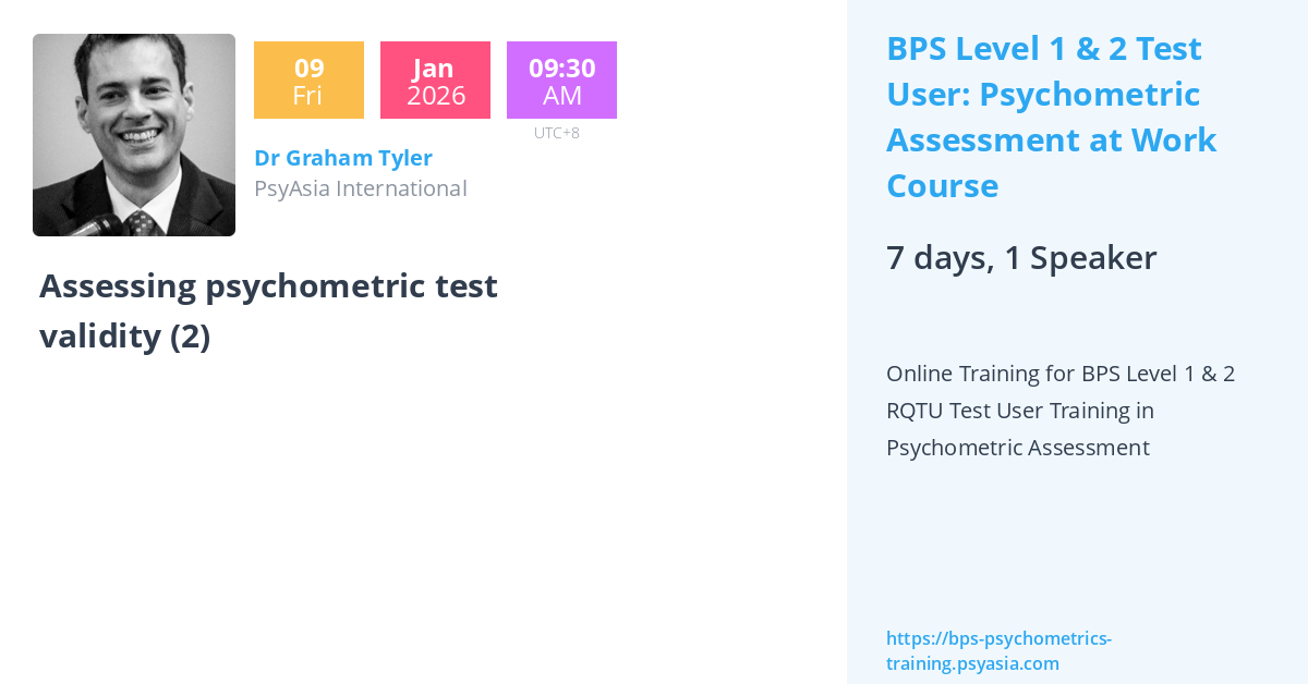 Assessing psychometric test validity (2)