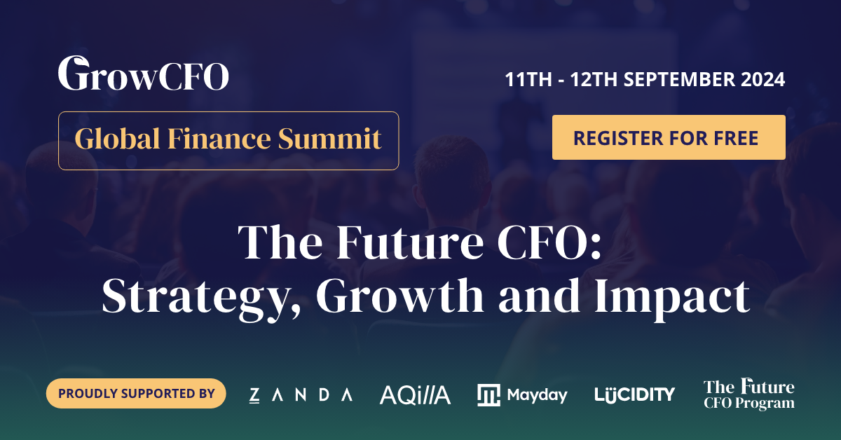 Global Finance Summit: The Future CFO: Strategy, Growth & Impact ...