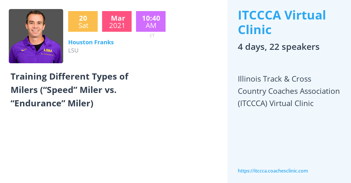 Training Different Types of Milers (“Speed” Miler vs. “Endurance” Miler)