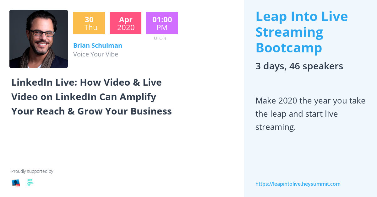 LinkedIn Live: How Video & Live Video on LinkedIn Can Amplify Your ...