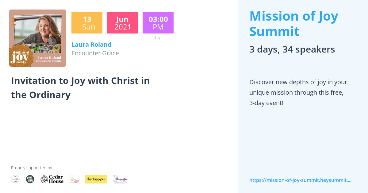 Laura Roland - Mission of Joy Summit