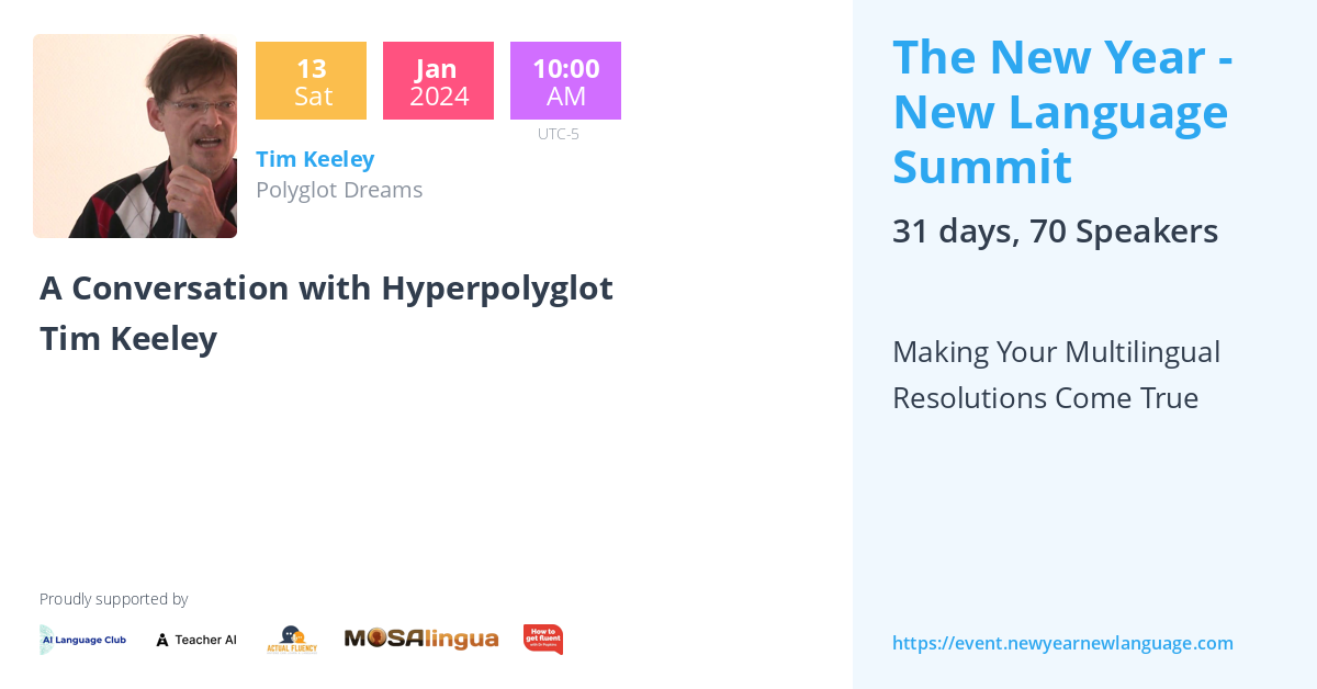 Hyperpolyglot Shell A Conversation with Hyperpolyglot Tim Keeley