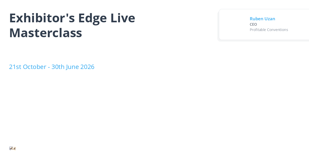 Speakers - Exhibitor's Edge Live Masterclass