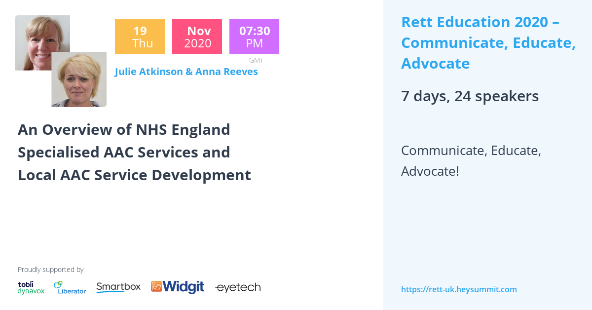 Anna Reeves - Rett Education 2020 – Communicate, Educate, Advocate