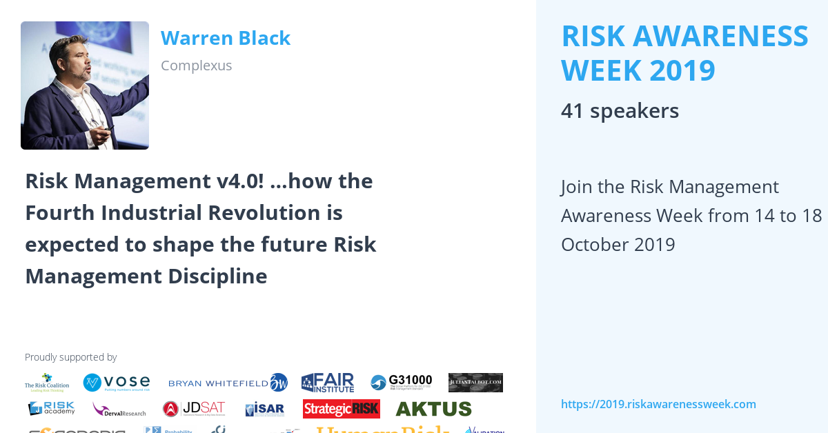 Warren Black - RISK AWARENESS WEEK 2019