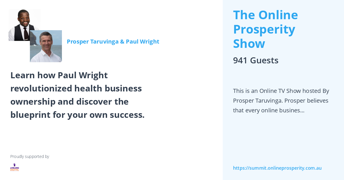 Paul Wright - The Online Prosperity Show