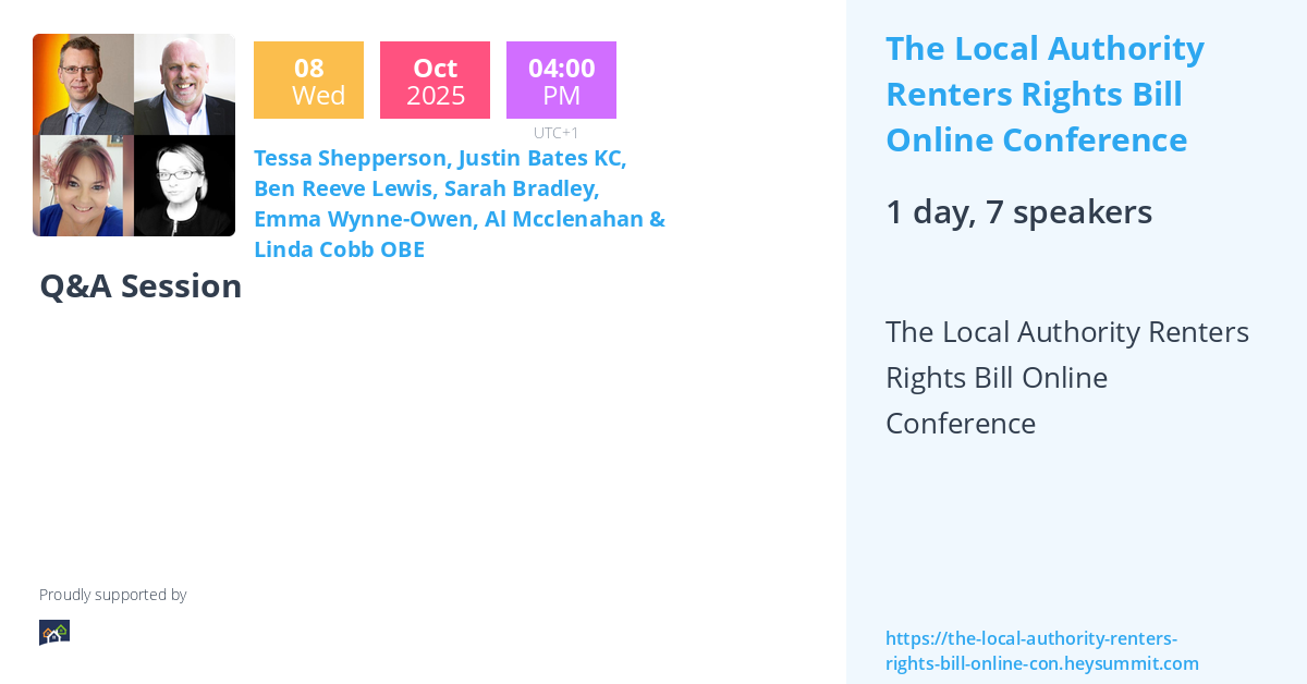 Al Mcclenahan - The Local Authority Renters Rights Bill Online Conference
