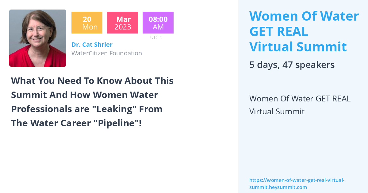 What You Need To Know About This Summit And How Women Water ...