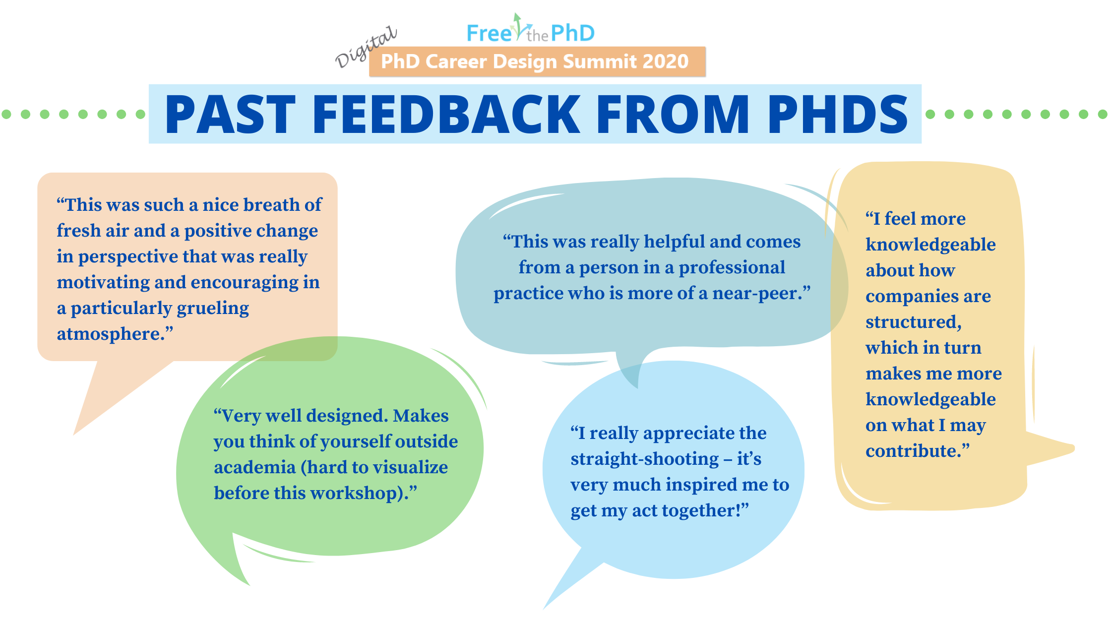 Free the PhD Career Design Feedback Reviews and Testimonials